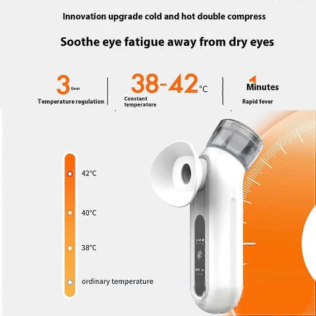 Nano-Augen-Nebel-Dampfsprüher, Mini-Handheld-wiederaufladbarer Augentropfen-Zerstäuber, Augen-Dampfer für trockene Augen mit warmer Kompresse