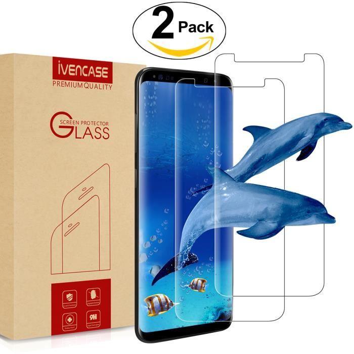 Pour Samsung Galaxy S9, [Verre Trempé Premium] Ultra Mince [0.26 mm] Clarté Clair Film de Protection Écran Pour Samsung Galaxy S9