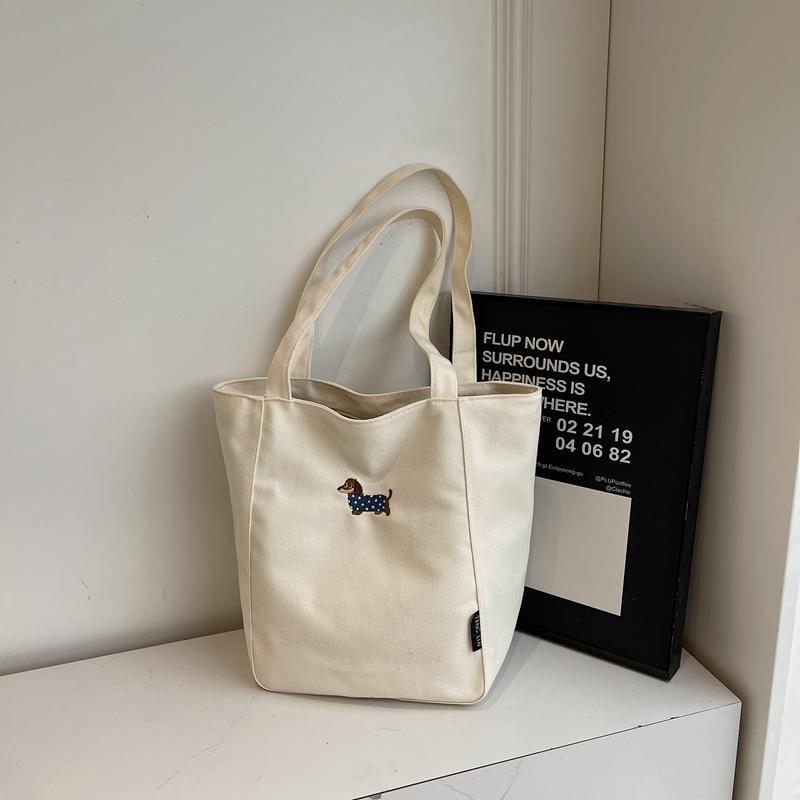 2026 Women's Large Capacity Canvas Tote Bag - Versatile Single Shoulder Bag for Autumn/Winter Commute and College.