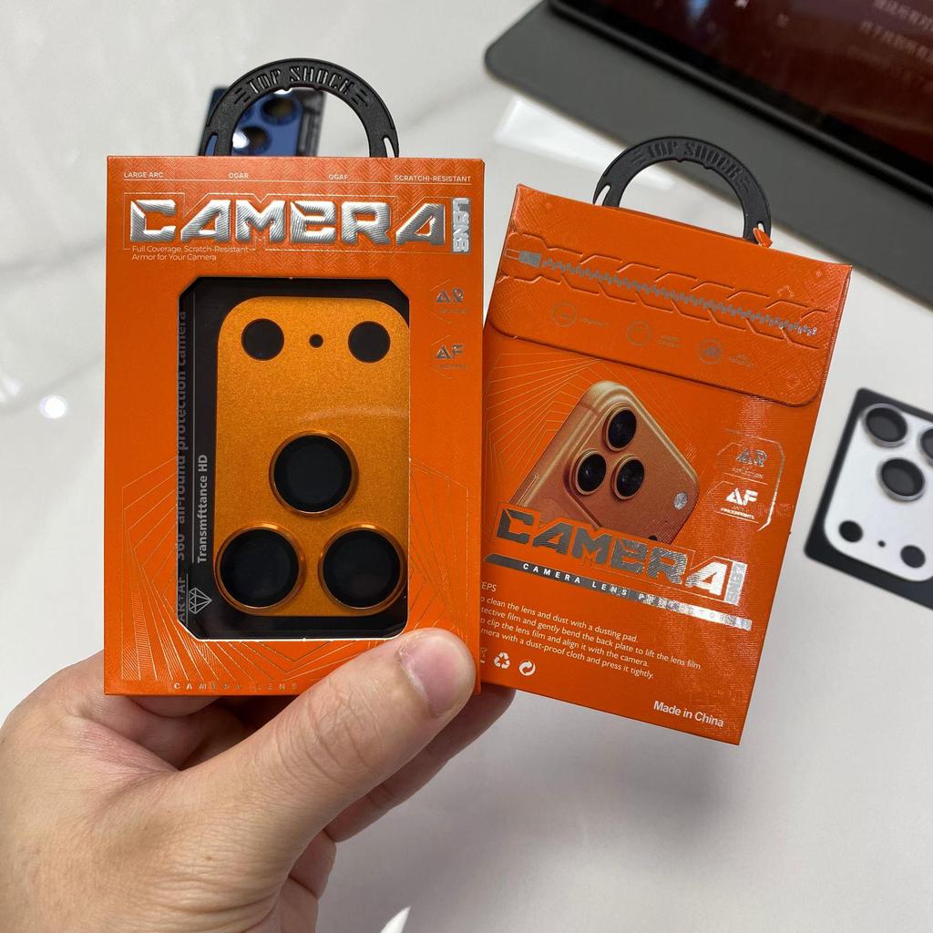 iPhone 17 Pro Max için Uyumlu Mat Metal Zırh Lens Filmi