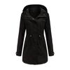 2022 Women's Plus Size Cotton Hooded Windbreaker - Spring/Autumn Loose Solid Color Coat