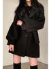 Women's Plus Size Korean Style Mid-Length Woolen Coat - Autumn/Winter 2024