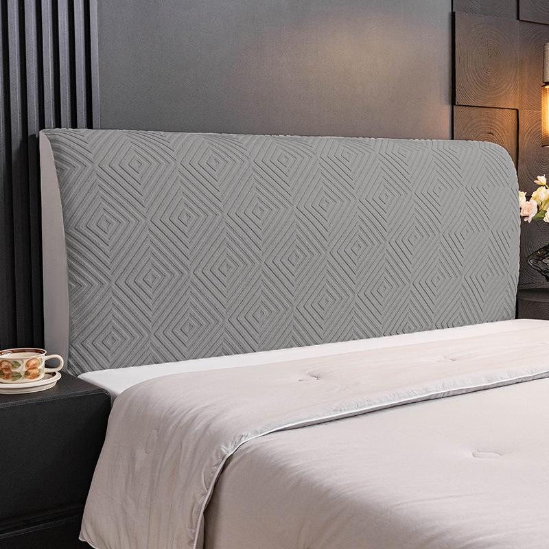 Stretch Bed Headboard Cover Soft Velvet Bed Head Slipcovers All-inclusive Solid Color Bedside Backrest Dust Protector Coversr