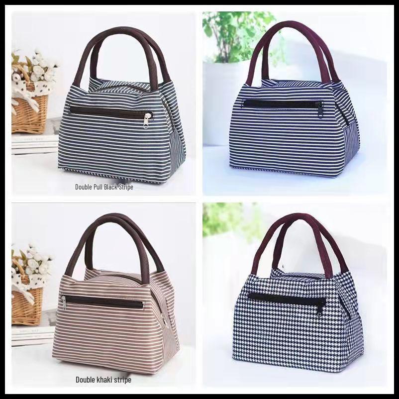 Women's Waterproof Oxford Cloth Handbag & Mummy Canvas Tote - Small Square Bag with Umbrella Pocket