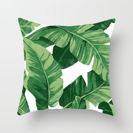 Leaf Print Pillow Cover Decorative Pillowcase Super Soft Wear Resistant Washable Easy Maintenance Cushion Case Decoration