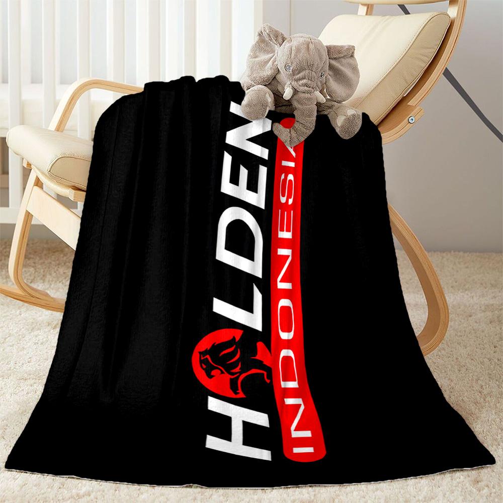 Electric Energy Holden Logo Blanket Durable Comfort Suitable for Livingroom Chair Bedding All-Season Use Stylish Decor