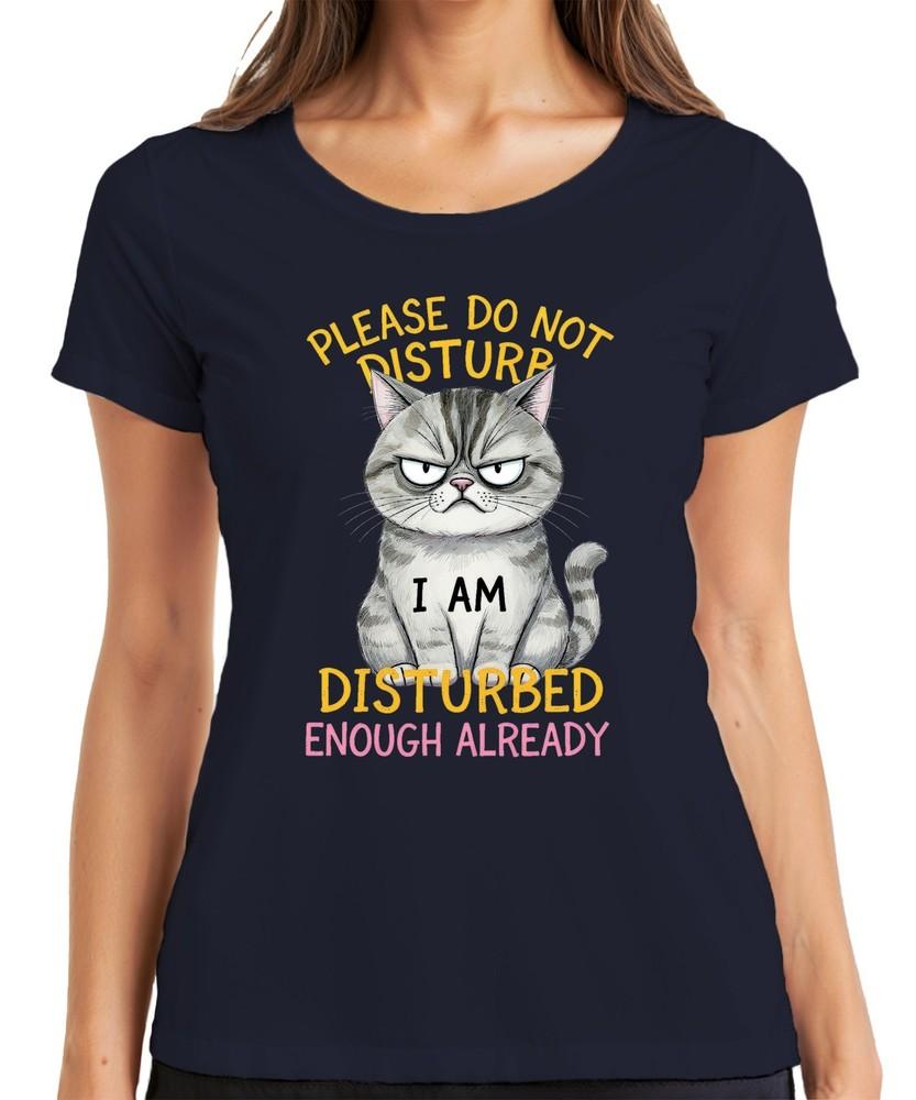 Please Do Not Disturb I Am Disturbed Grumpy Cat Sarcastic Gift Unisexs TShirt S