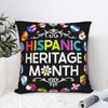 National Hispanic Heritage Month All Countries Flags Hearts Pillow Case  Comfy Pillow Cover Retro Trendy Cushion Cover