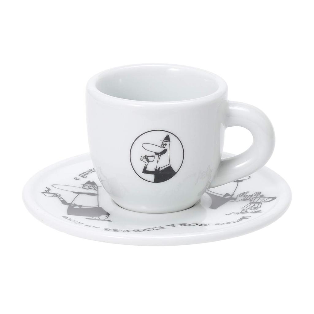 Bialetti Cup Saucer Uncle Bialetti White Coffee Espresso Cup 4 Piece Set Y0TZ033 &