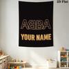 Custom Name ABBA Wall Tapestry Aesthetic Wall Hanging Printed Fabric Blanket Decorative Tapestries for Bedroom Living Room Home Decor