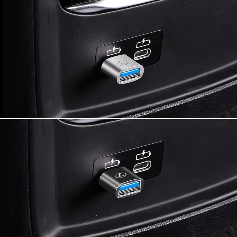 Car Type-C To USB 3.0 Interface Mini Converter Charging Adapter For Lexus F SPORT ES RX NX LS UX LM LX GX LC RZ IS CT GS RC HS