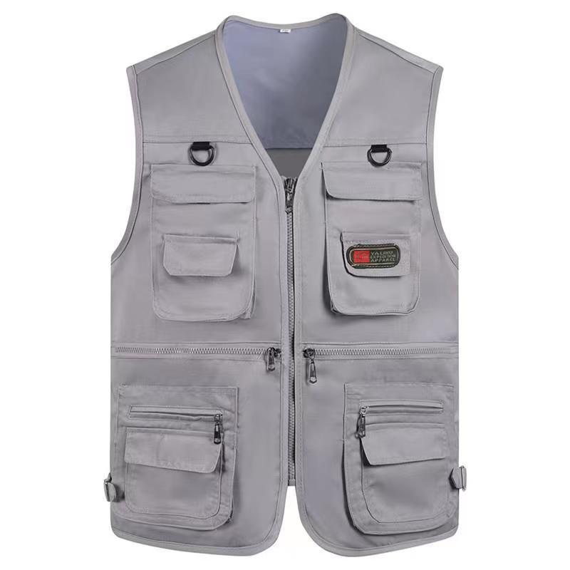 Gilet Mimetico Multitasche Resistente all'Usura da Uomo per Pesca, Fotografia e Lavoro all'Aperto.