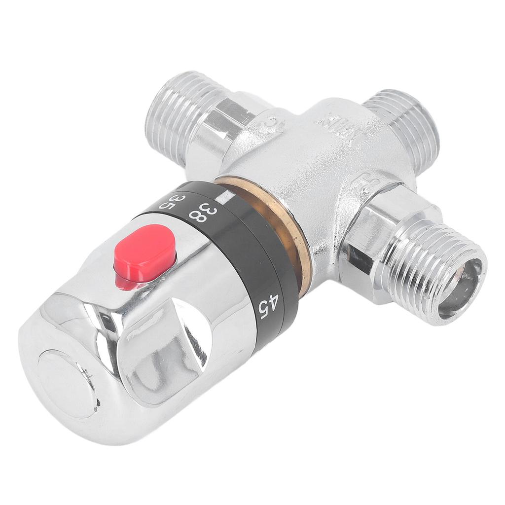 Thermostatisches Mischventil G12 Zoll DN15 Außengewinde Messing Heißes Kaltes Wasser Mischventil Temperatur