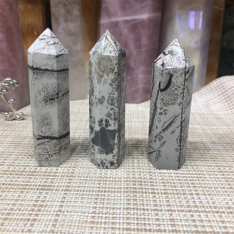 Natürlicher Kristallpunkt Heilungsstab Chinesischer Bildstein Turm Sammlung Und Heimdekoration