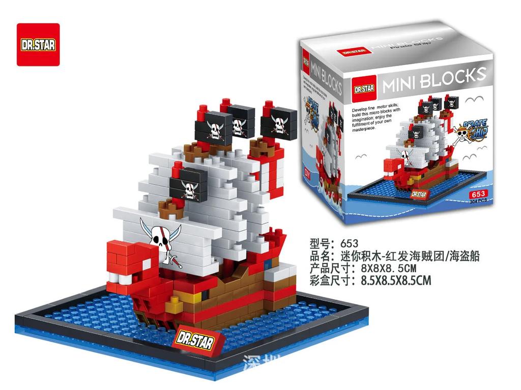 Anime Pirate Ship Building Blocks Thousand Sunny Going Merry Polortang One Diamond Bricks Piece Figure Toys For Christmas Gift