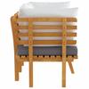 vidaXL 2-Sitzer-Gartensofa mit Kissen Massivholz Akazie