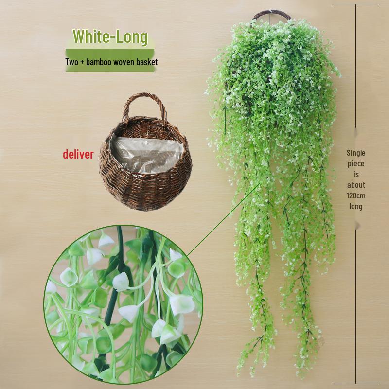 Golden Bell Willow Artificial Trailing Flower Vine for Indoor Wall Decoration