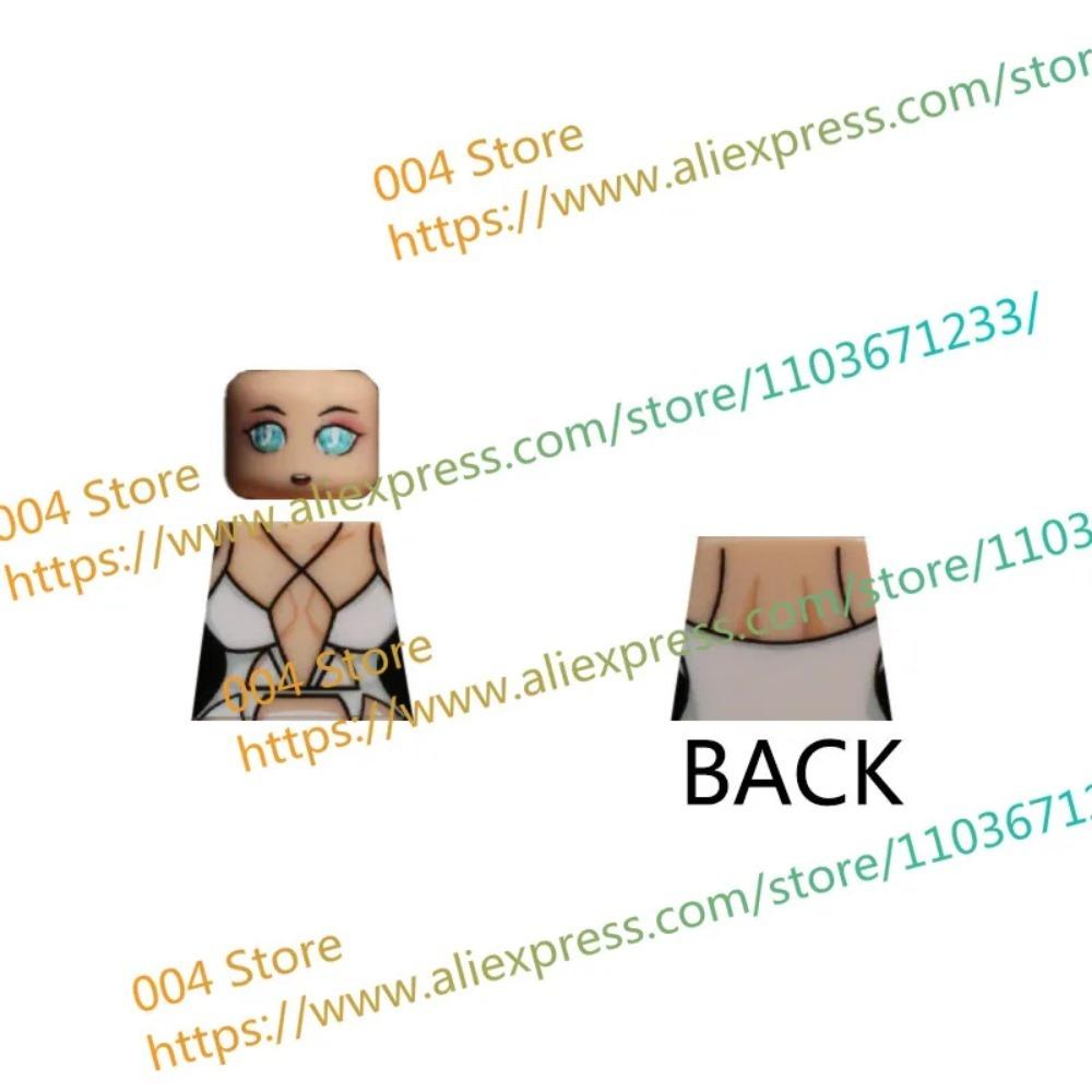 18+ Adult Building Block MOC Anime Action Figure Sexy Model Date Cartoon Swimwear Girl Hair Kit Ornament Toy Gift Collection F31