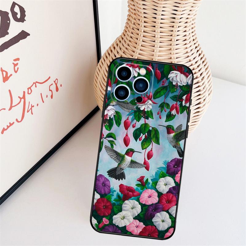 Hummingbird Phone Case For iPhone 17 Pro Max 14 13 12 11 15 16 Pro Max mini 15 16 Plus 16e Back Cover