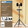 Dual Mobile Phone Live Streaming Tripod with Multi-Angle Stand and Fill Light for Outdoor Broadcasting