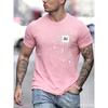 2026 New Men's AI Circuit Board Print T-shirt Gradient Crew Neck Short Sleeve Casual Tee for Streetwear Summer Breathable Tops