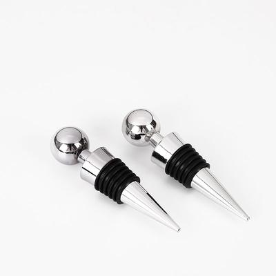 Praktische Verzilverde Vacuüm Huishoudelijke Wijnstopper met Siliconen voor Stofdicht en Vershoudend