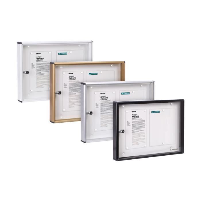 Panneau D'affichage - ARREGUI - PAN42 - Serrure À Clé - Fond Aimanté - 2 X A4 Argent