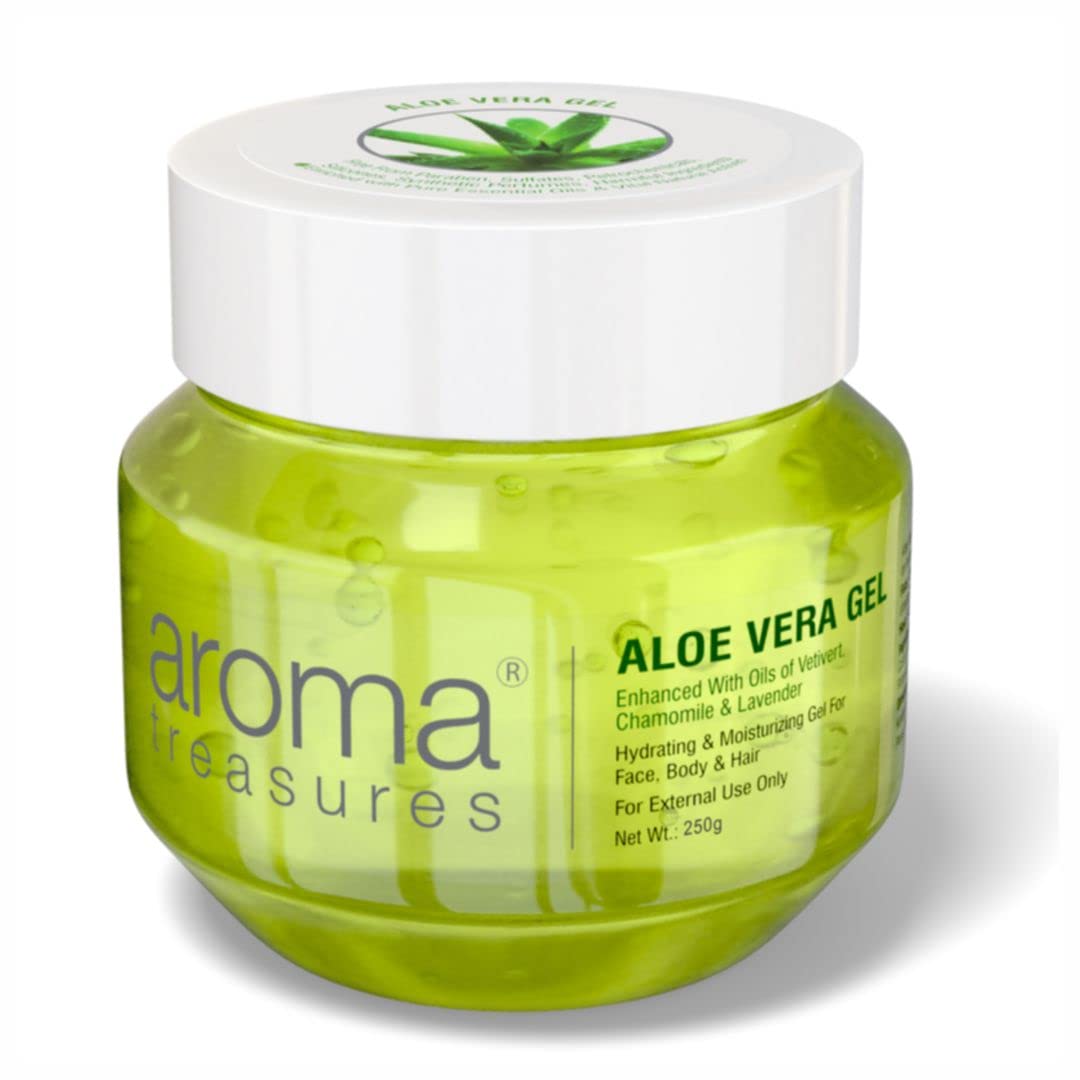 Aroma Treasures Гель Алоэ Вера для Лица, Тела и Волос | Увлажняющий Гель Алоэ Вера | 98% Ингредиентов Натурального Происхождения | Чистый Гель Алоэ Вера
