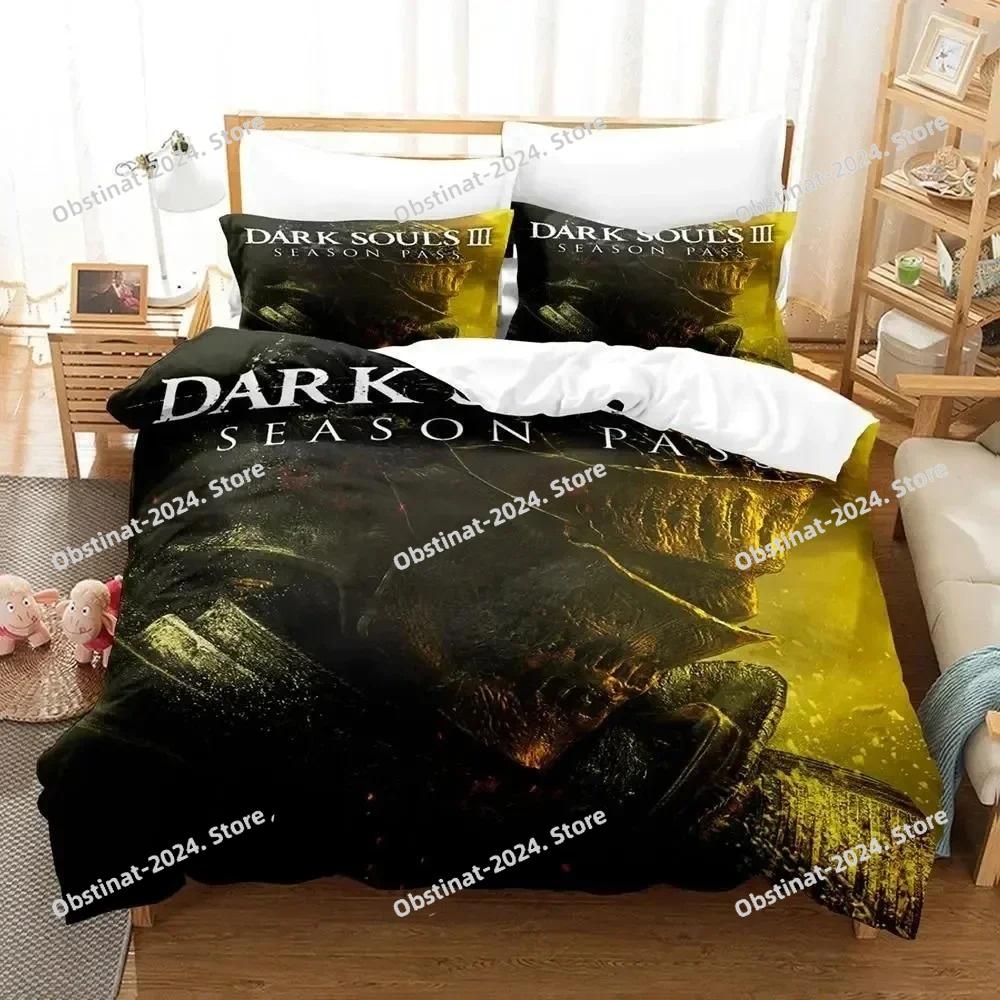 3D Game Dark Souls Comforter Bedding Set Printed Bed Set Duvet Cover Sheet Pillowcase Bed Soft Quilt Cover Full Queen King Size