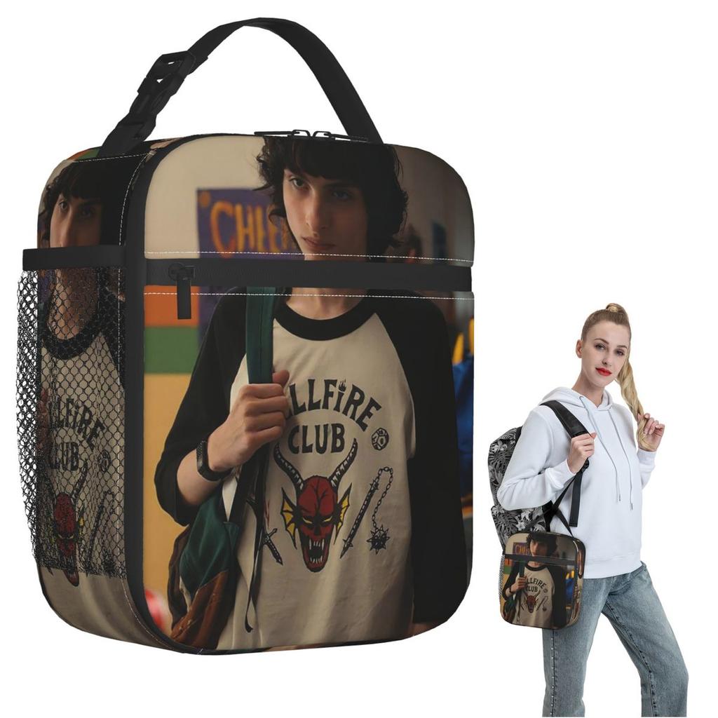 Finn Wolfhard Insulated Lunch Bag for Women Children Leakproof Food Boxes Thermal Lunch Box Tote