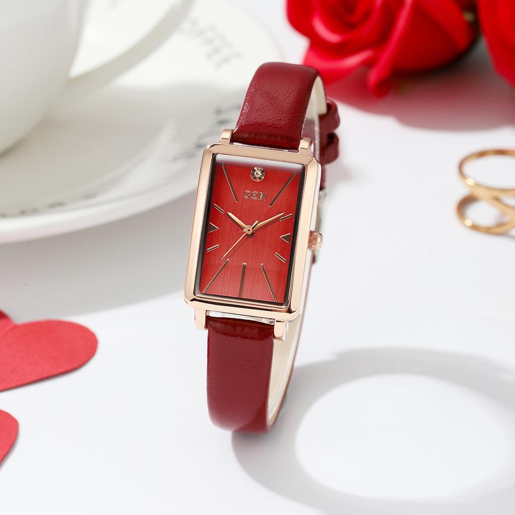 Retro Style Small Square Plate Women'S Watch Light And Small High-End Belt Watch Women'S Quartz Watch