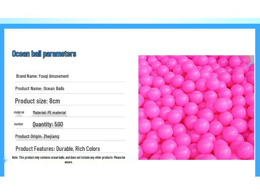Colorful Children's Ocean Balls - Thickened 5.5CM, 7CM, and 8CM Balls for Ball Pits