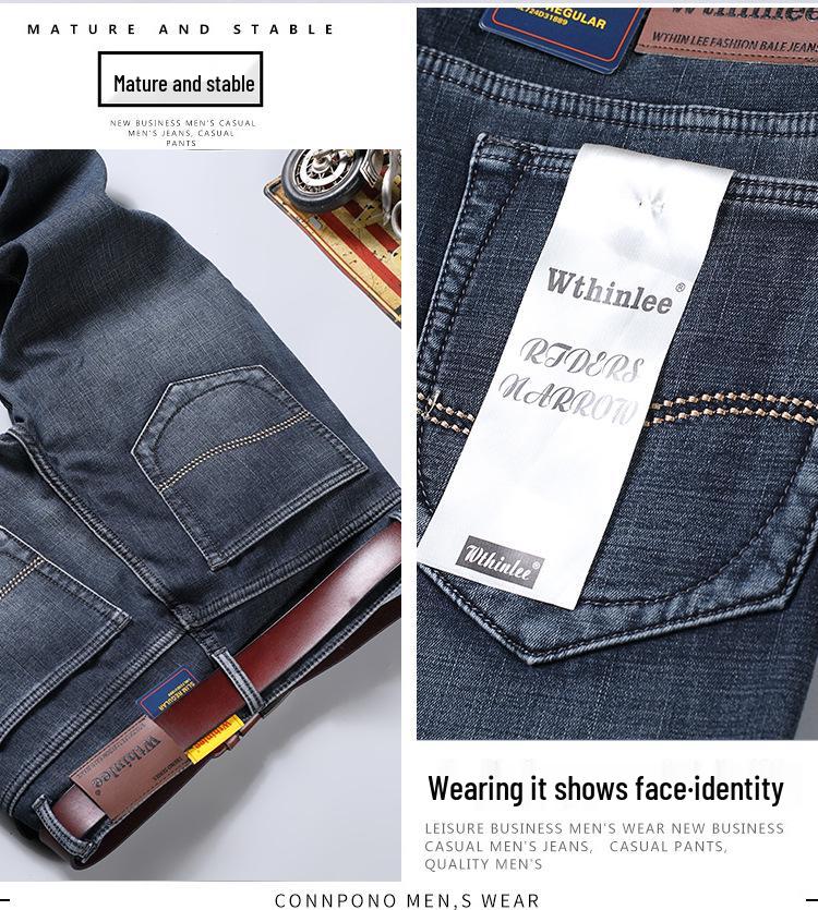 Men's 2024 Fleece-Lined Stretch Straight-Leg Pants for Spring & Autumn