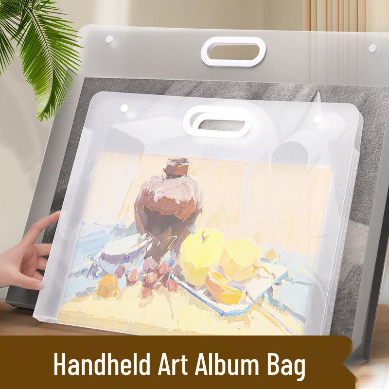 Art Storage Album with Pockets for Children's 8K & A3 Drawings and Paintings