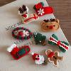 Cute Wool Christmas Hairpin Christmas Elk Socks Festive Atmosphere BB Clip Bangs Clip Side Clip Hair Accessories