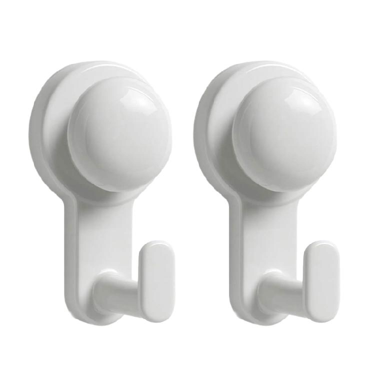 Practical Shower Hook 5kg Load Rustproof Metal Suction Hangers Rusts Resistant Bathroom Hook For Tile Walls
