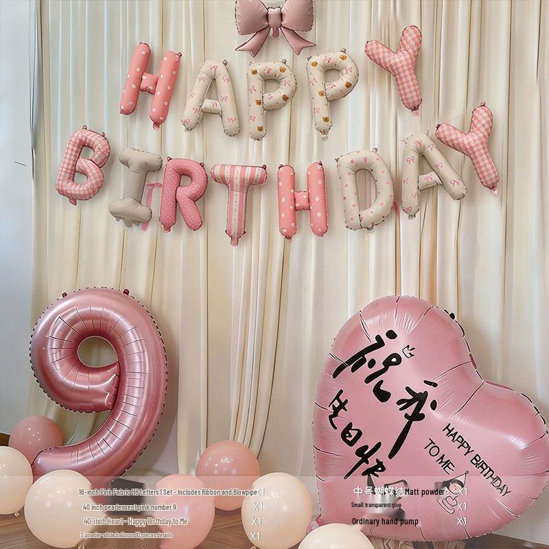 18th Birthday Heart Balloon Decorations - First Birthday Party Backdrop for Girls