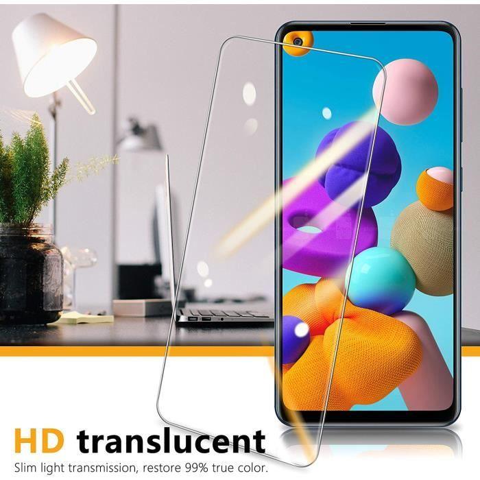 Protection Film - LittleMonkey - Samsung Galaxy A21s - Tempered Glass 9H - 3 Pieces - Scratch Resistant