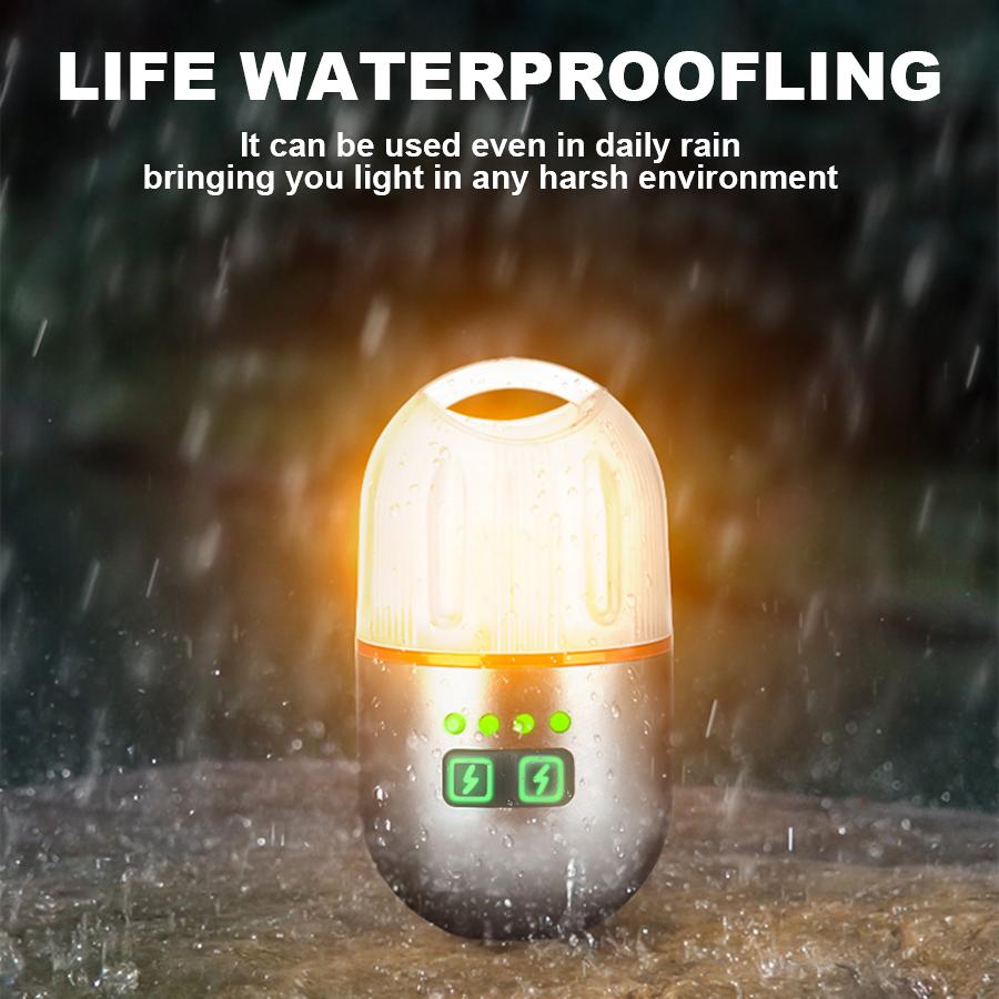 New Multifunctional Camping LED Flashlight Built-in Battery USB Rechargeable Outdoor Camping Hanging Magnetic Emergency Torch