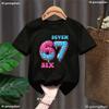 2025 Hot Sale Ice Cream Six Seven 67 Meme Printed T Shirt Girls/Boys Funny Kawaii Kids Clothes Summer Short Sleeve Shirt