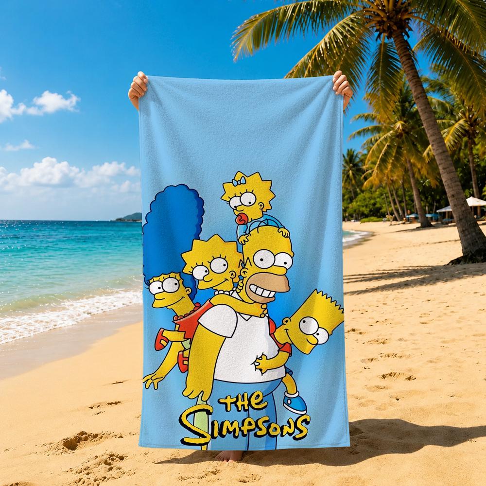 Animation T-The Simpsons Towel Towel Soft Pool Gift For Travel Gym Shower Cool Camping Quick Dry Sports Large Beach Towel