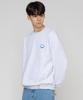 GRAVER [Unisex] Sky Cloud Drawing Smile Sweatshirt_Melange White