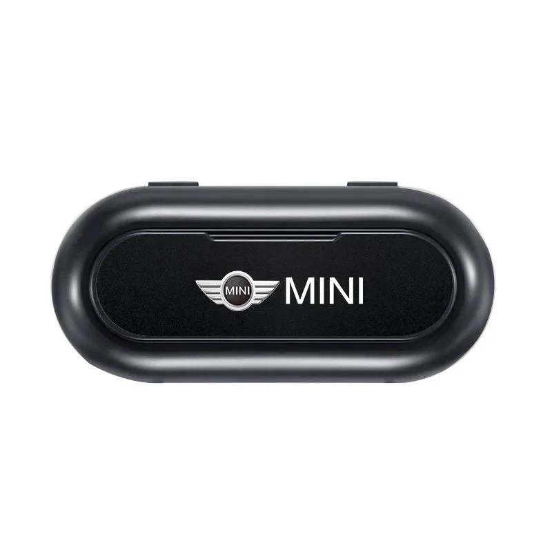 2025 For BMW MINI Car Glasses Case Holder Sun Visor Sunglasses Box Hanger Glasses Clip For MINI Cooper JCW Countryman R56 R58 R5