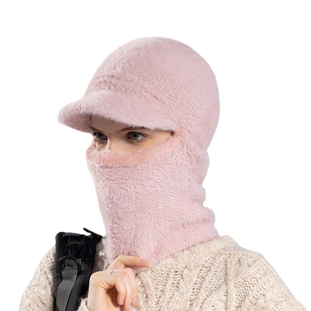 Furry Balaclava for Outdoor Activity Hat with Neck Warmer Hat Pullover Unisex Hat Furry Skull Caps 2000s