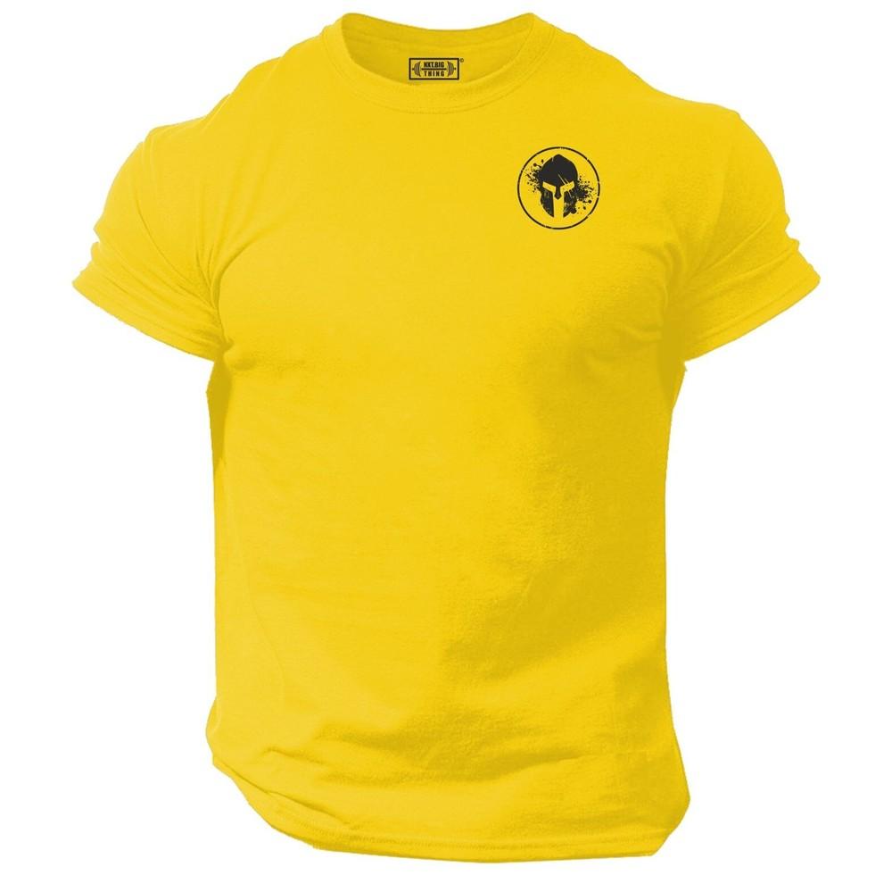 Blood Spartan T Shirt Pocket Gym Clothing Bodybuilding Training Workout Mma Top