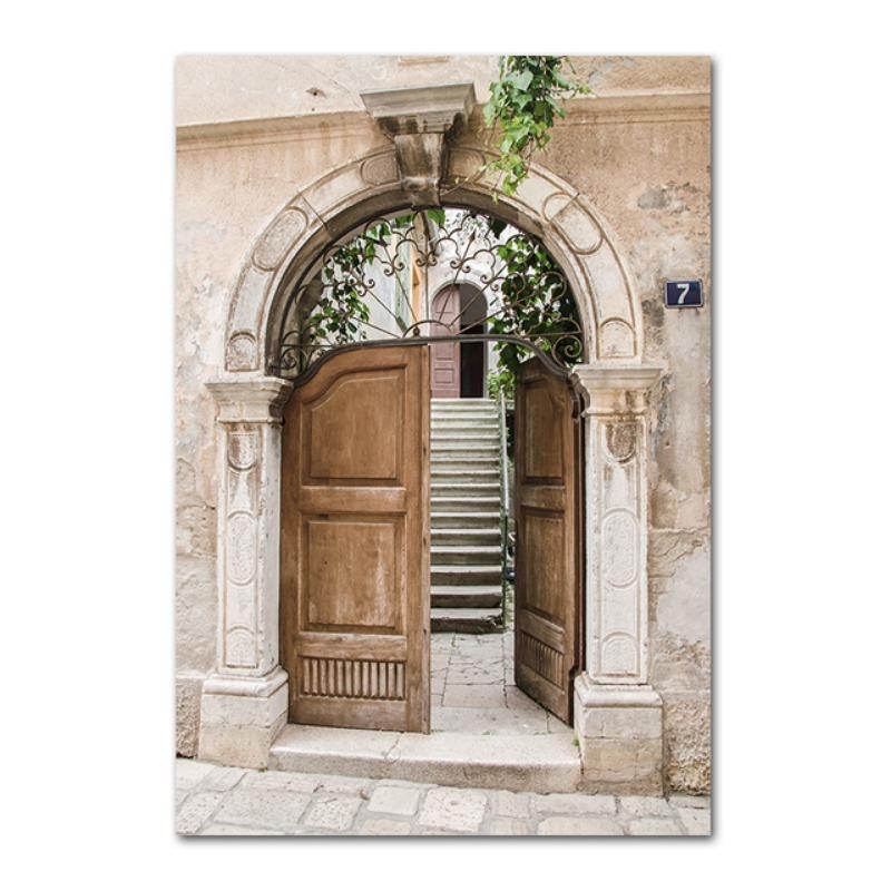 Italienische Stadt Zitrone Orange Ernte Poster und Drucke Zuhause Garten Pflanzen Leinwandmalerei Auto Fahrrad Innendekor Bild Wandkunst