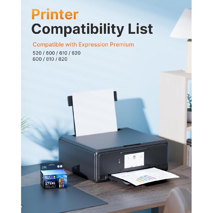 E-Z Ink (Remanufactured Ink Cartridge Replacement for Epson 273XL 273 T273XL to use with XP-520 XP-820 XP-810 XP-600 XP-610 XP-620 Printer (1 Cyan 1