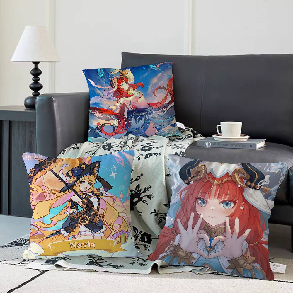 Anime Characters -N-Nilous Pillow Case Removable Washable Cushion Cover – All-Season Soft Linen