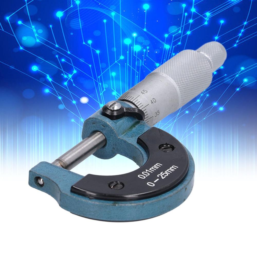 Edelstahl Außenmikrometer Hohe Genauigkeit 0,01 mm Teilung Dickemesswerkzeug 0-25 mm Messbereich Hohe Genauigkeit Mikrometer