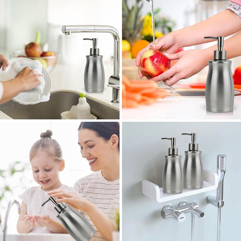 

Brushed Stainless Steel Countertop Soap Dispenser Rust And Leak Resistant Hand Soap Pump For Kitchen Countertops And Bathroom серебряный